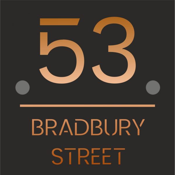 House Sign Square Laser Cut Personalised, Custom House Names and Numbers 180x180mm, Modern Address Plaque - Image 3