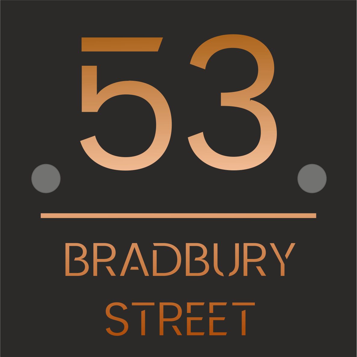House Sign Square Laser Cut Personalised, Custom House Names and Numbers 180x180mm, Modern Address Plaque - Image 3
