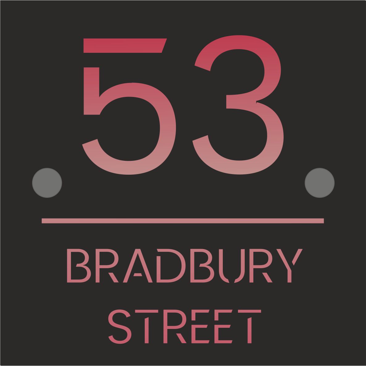 House Sign Square Laser Cut Personalised, Custom House Names and Numbers 180x180mm, Modern Address Plaque - Image 2
