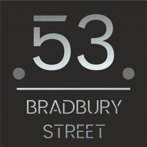 House Sign Square Laser Cut Personalised, Custom House Names and Numbers 180x180mm, Modern Address Plaque