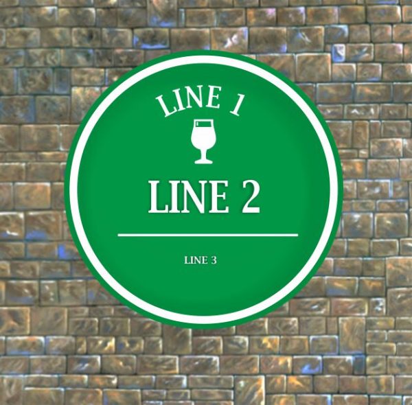 Bar Sign 3D Round, Man Shed Sign, Personalised Pub Shed Sign, Man Cave - Image 8