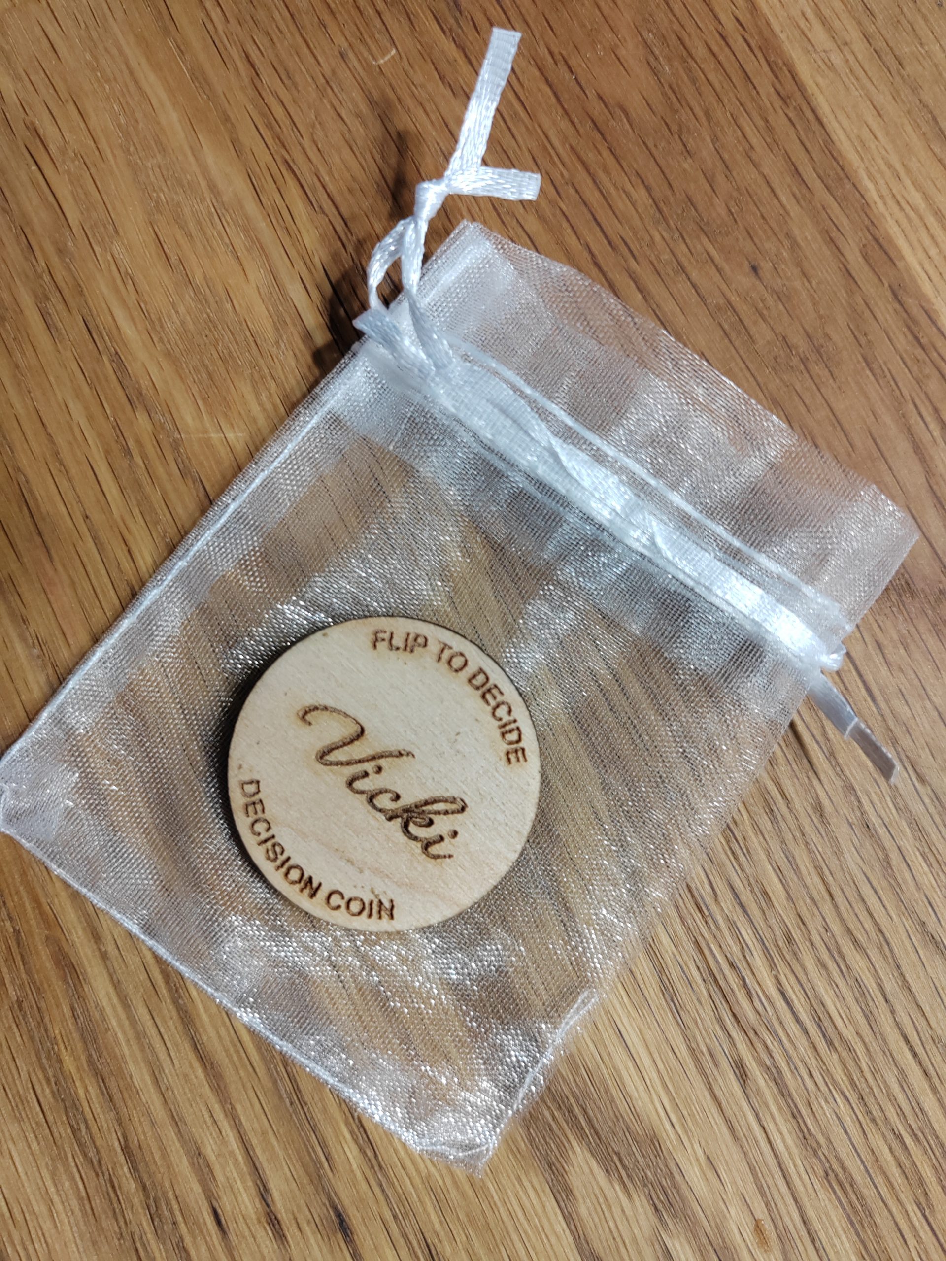 Decision Coin With Names, Valentine's Present, Wedding, Birthday, Engagement - Image 2