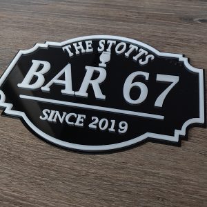 Bar Sign 3D Plaque, Man Shed Sign, Personalised Pub Shed Sign, Man Cave
