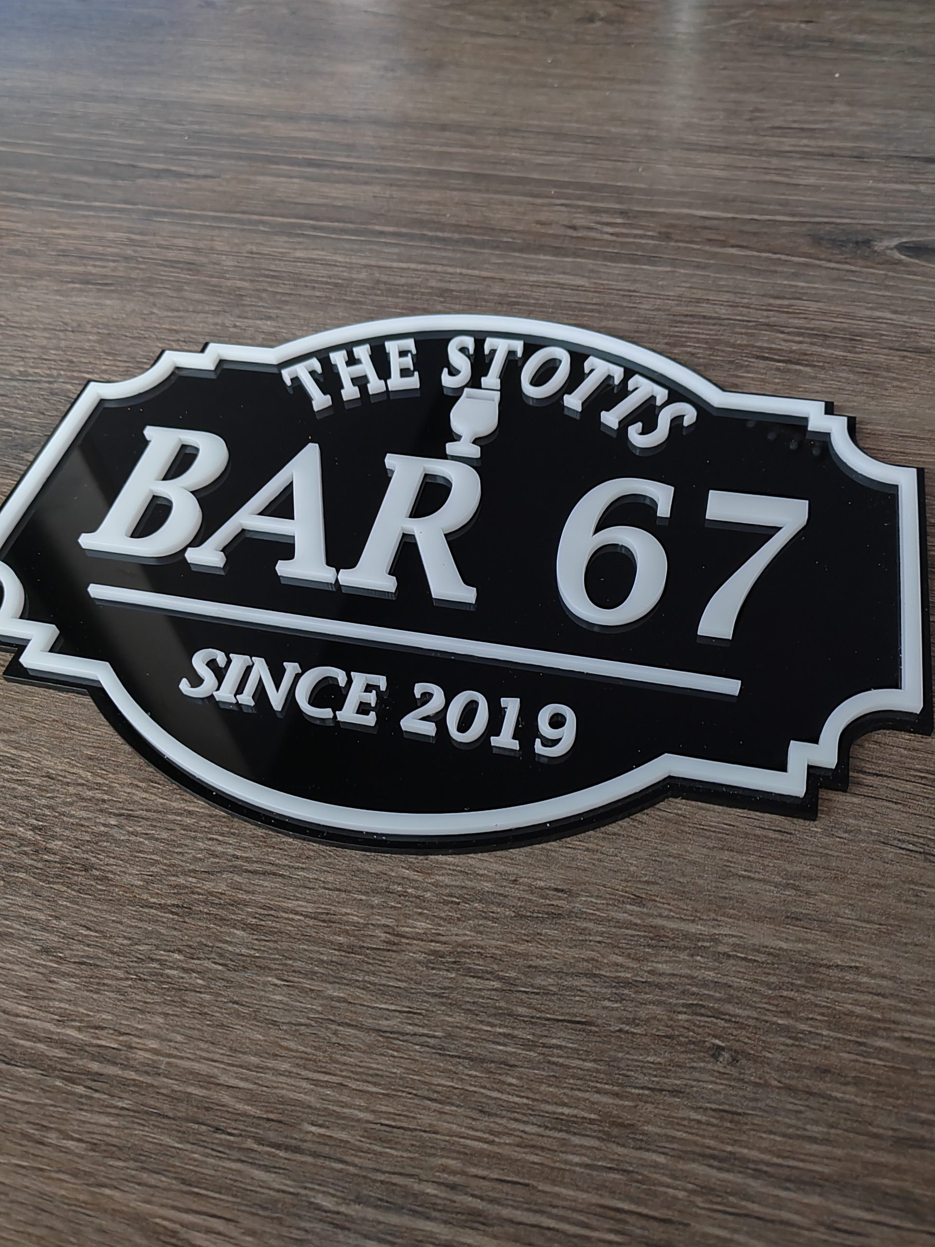 Bar Sign 3D Plaque, Man Shed Sign, Personalised Pub Shed Sign, Man Cave