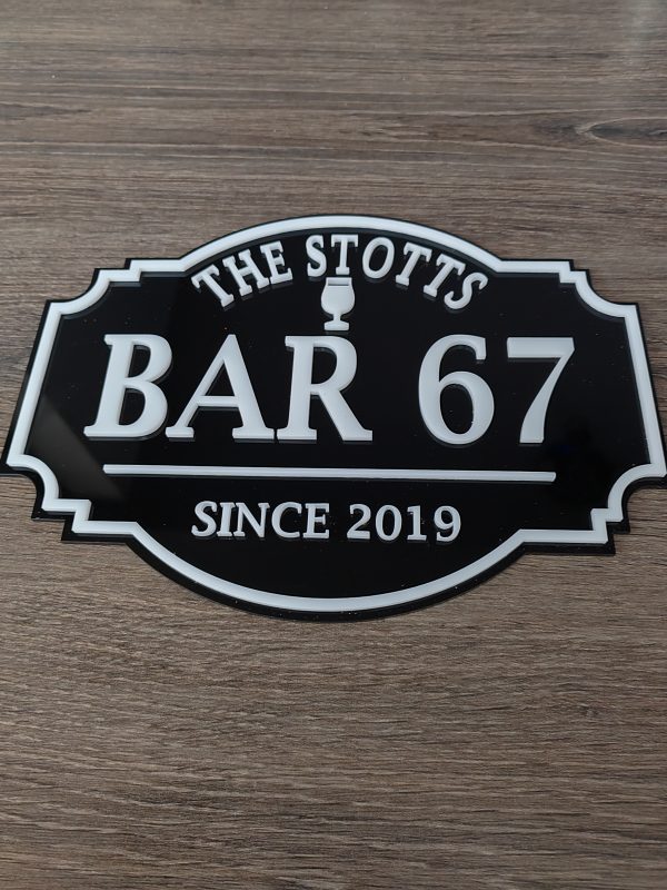 Bar Sign 3D Plaque, Man Shed Sign, Personalised Pub Shed Sign, Man Cave - Image 2