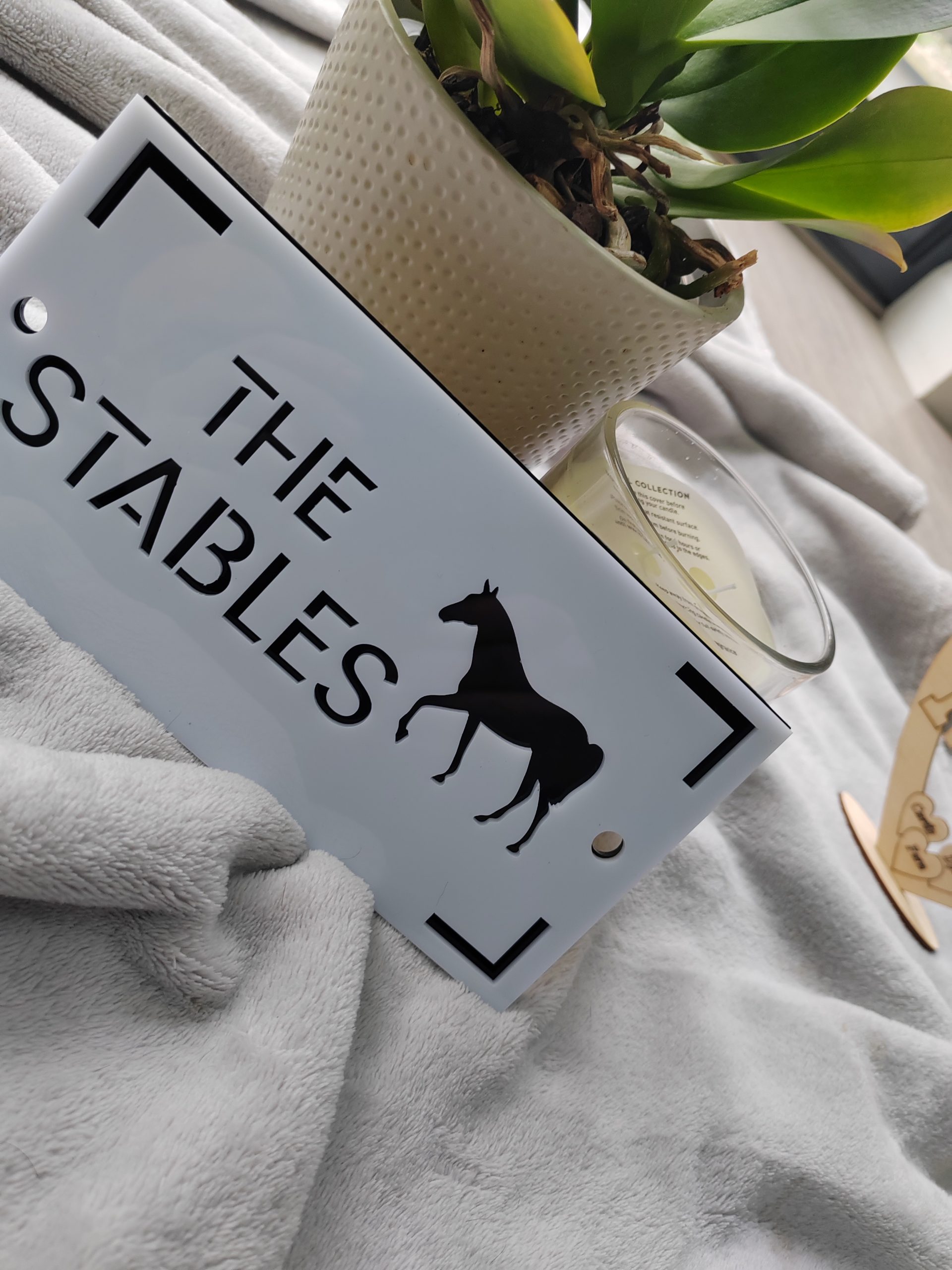 Horse House Sign Laser Cut Personalised, Custom House Names and Numbers 300x150mm, Modern Address Plaque - Image 7