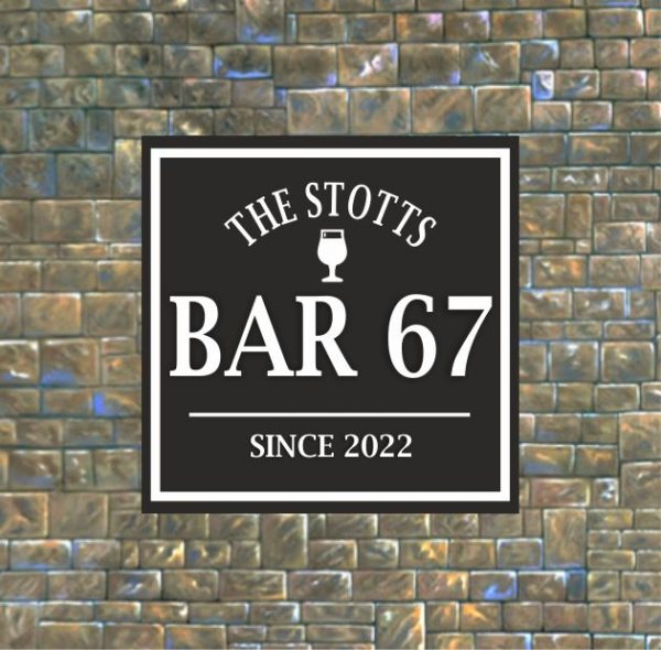 Bar Sign 3D Square, Man Shed Sign, Personalised Pub Shed Sign, Man Cave, Street Sign - Image 3