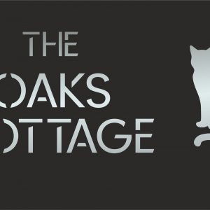 Cat House Sign Laser Cut Personalised, Custom House Names and Numbers 300x150mm, Modern Address Plaque