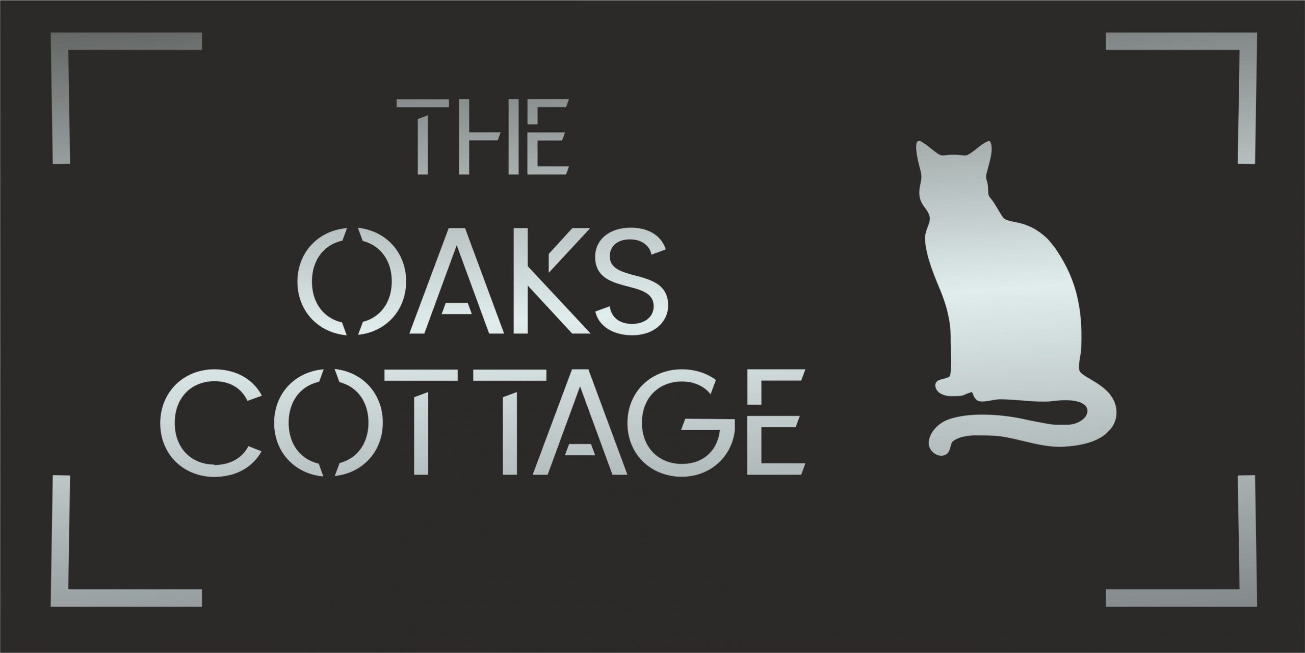 Cat House Sign Laser Cut Personalised, Custom House Names and Numbers 300x150mm, Modern Address Plaque