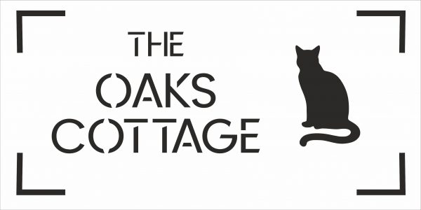 Cat House Sign Laser Cut Personalised, Custom House Names and Numbers 300x150mm, Modern Address Plaque - Image 2