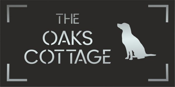 Dog House Sign Laser Cut Personalised, Custom House Names and Numbers 300x150mm, Modern Address Plaque - Image 4