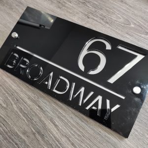 House Sign Laser Cut Personalised, Custom House Names and Numbers, Modern Address Plaque
