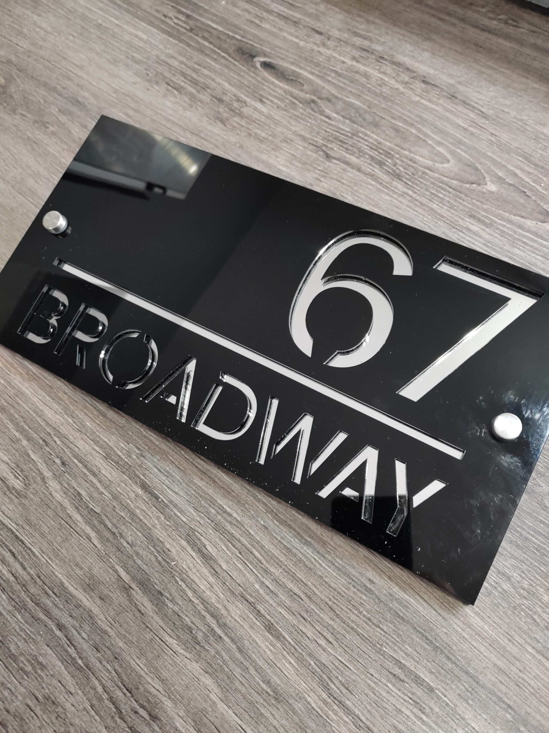 House Sign Laser Cut Personalised, Custom House Names and Numbers, Modern Address Plaque
