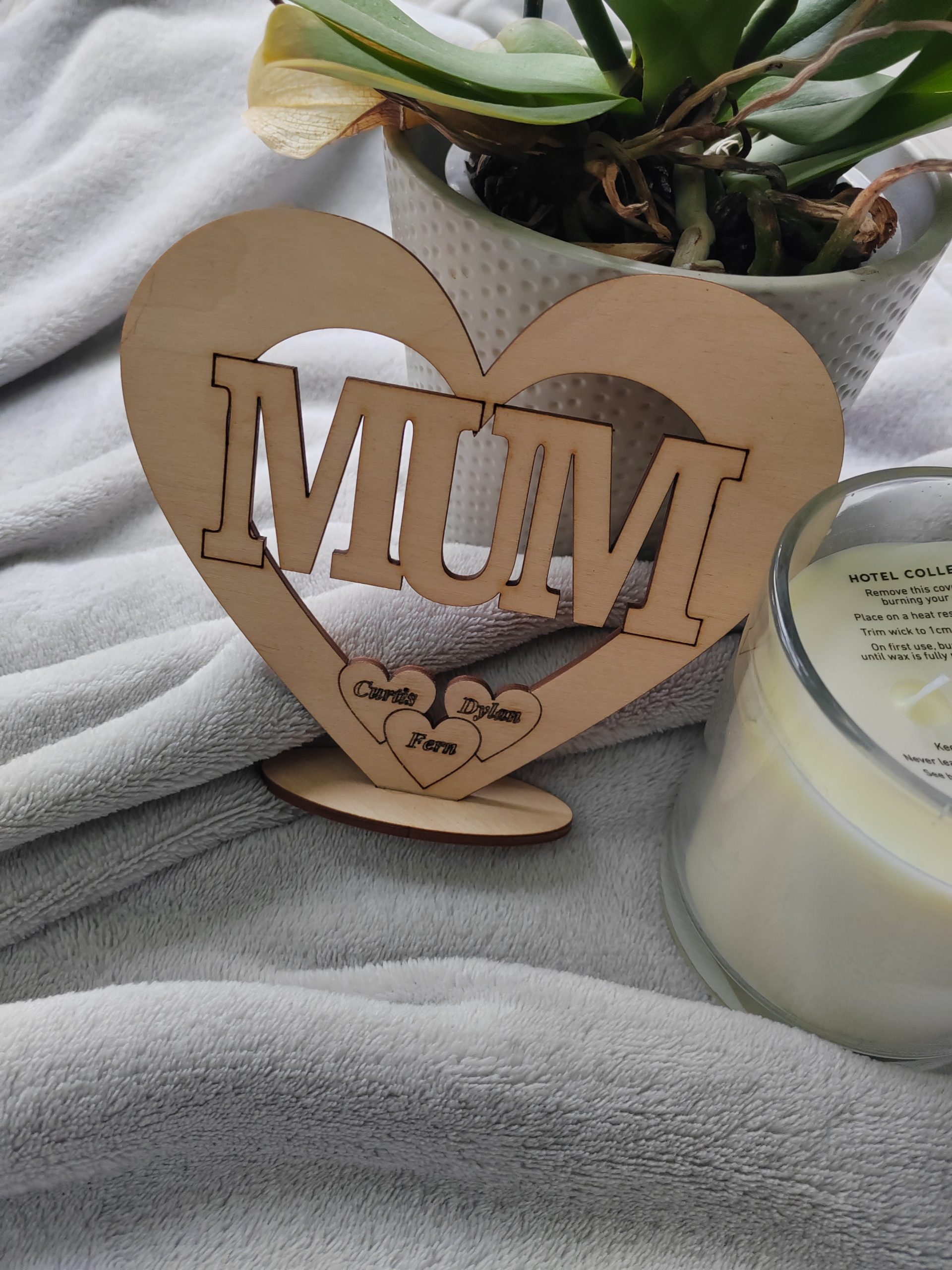 Mother's Day Sign, Mum Birthday Plaque, Freestanding Mum Wooden Gift - Image 6